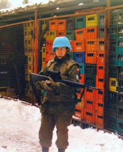 Lesleyanne Ryan, on duty in Bosnia. 